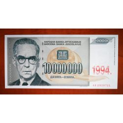 Jugoszlávia 10.000.000 Dinara 1994 UNC