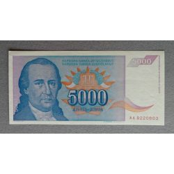 Yugoslavia 5000 Dinara 1994 UNC