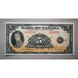Canada 5 Dollars 1935 F