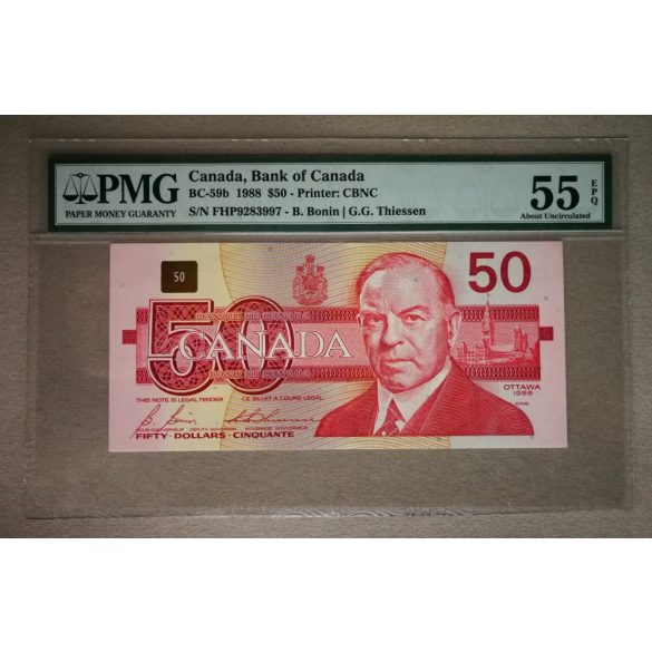 Kanada 50 Dollars 1988 AUNC minősített bankjegy