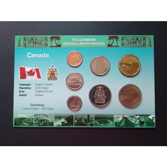 Canada circulation coin series 7 values ​​2007-2012 in blister