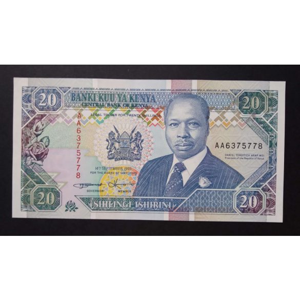 Kenya 20 Shillings 1993 Unc-