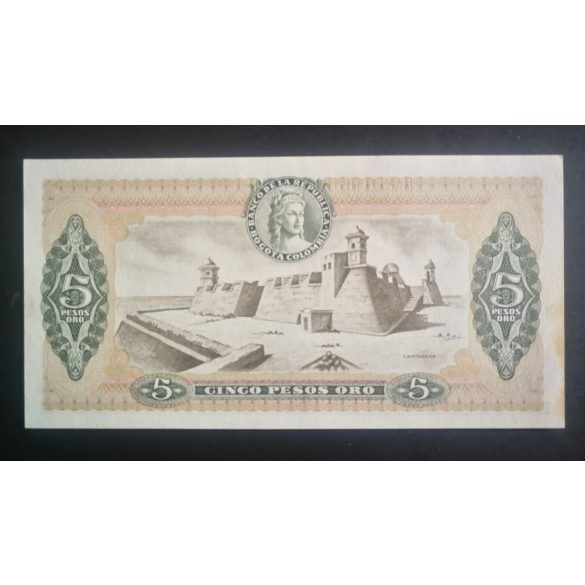 Kolumbia 5 Pesos 1980 aUNC