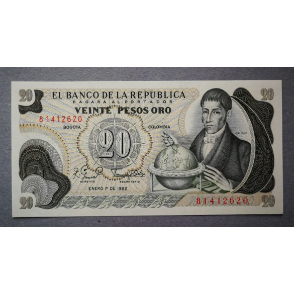 Kolumbia 20 Pesos 1982 UNC