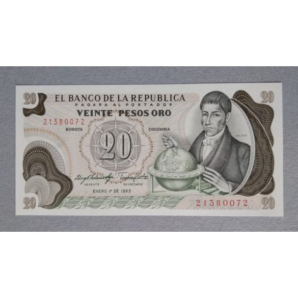 Colombia 20 Pesos 1983 UNC