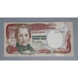 Kolumbia 500 Pesos 1990 UNC