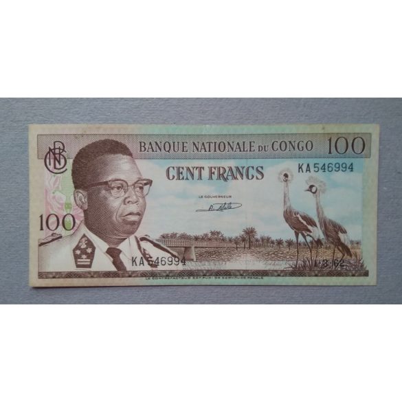 Congo 100 Francs 1962 VF