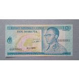 Congo 10 Makuta 1970 XF