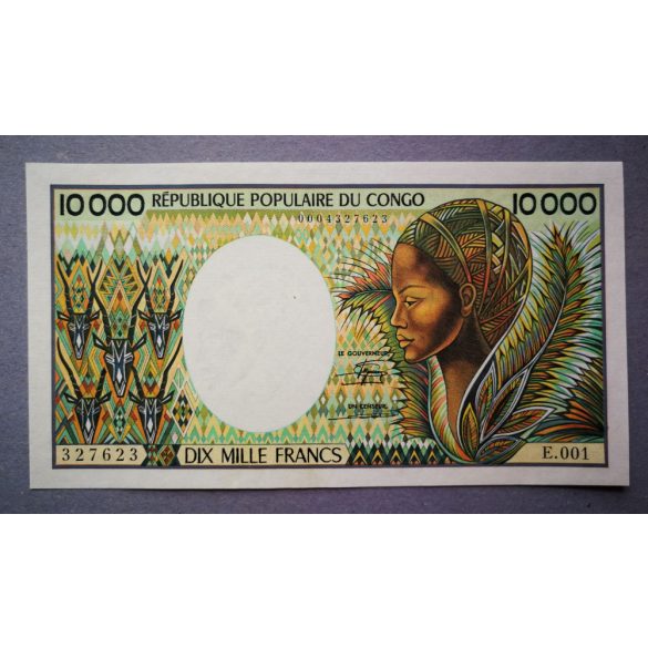 Congo 10000 Francs 1983 Unc-