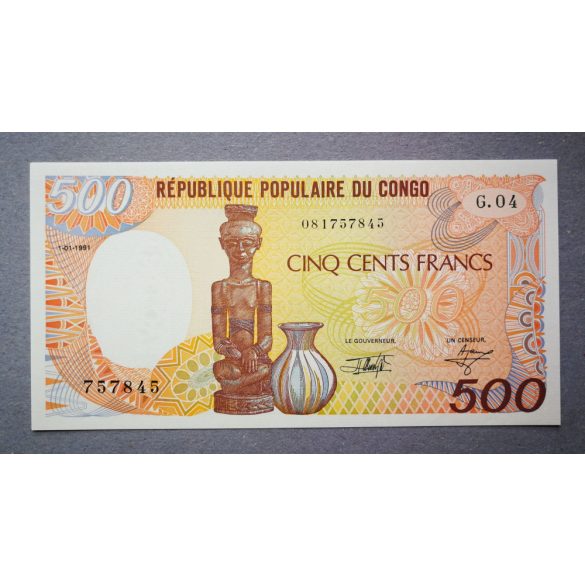 Kongó 500 Francs 1991 Unc