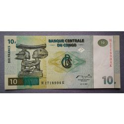 Kongó 10 Francs 1997 Unc-