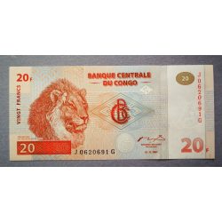 Kongó 20 Francs 1997 Unc