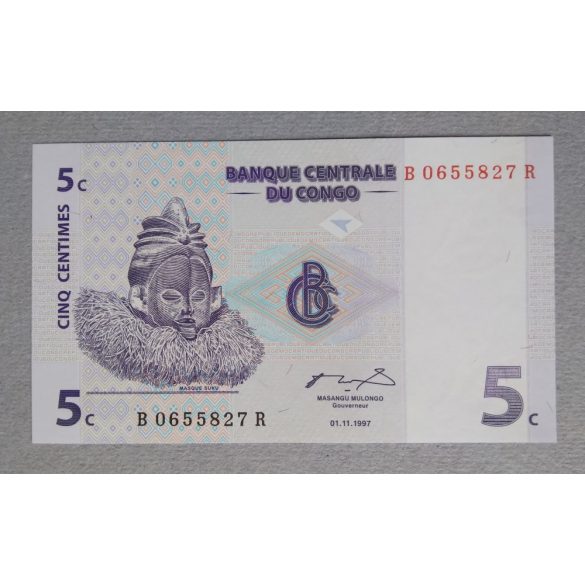 Kongó 5 Centimes 1997 Unc