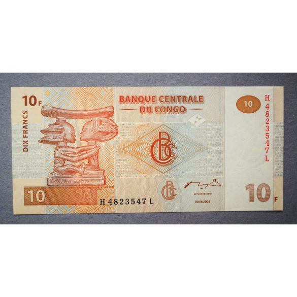 Congo 10 Francs 2003 Unc 