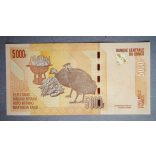 Congo 5000 Francs 2005 Unc