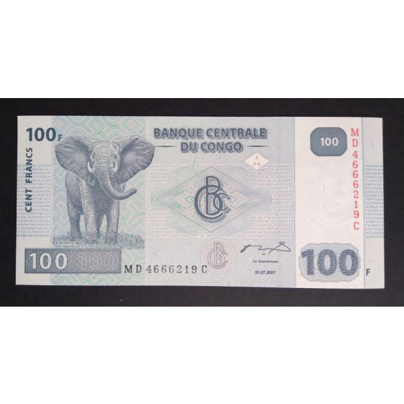 Kongó 100 Francs 2007 Unc