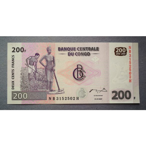 Congo 200 Francs 2007 Unc