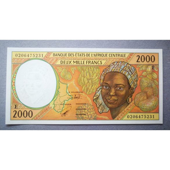 Közép-Afrikai Államok Kamerun 2000 Francs 2002 UNC