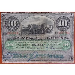 Cuba 10 Pesos 1896 VF