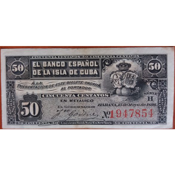 Kuba 50 Centavos 1896 XF