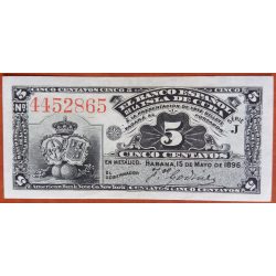 Cuba 5 Centavos 1896 aUNC+