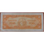 Cuba 50 Pesos 1950 VF+