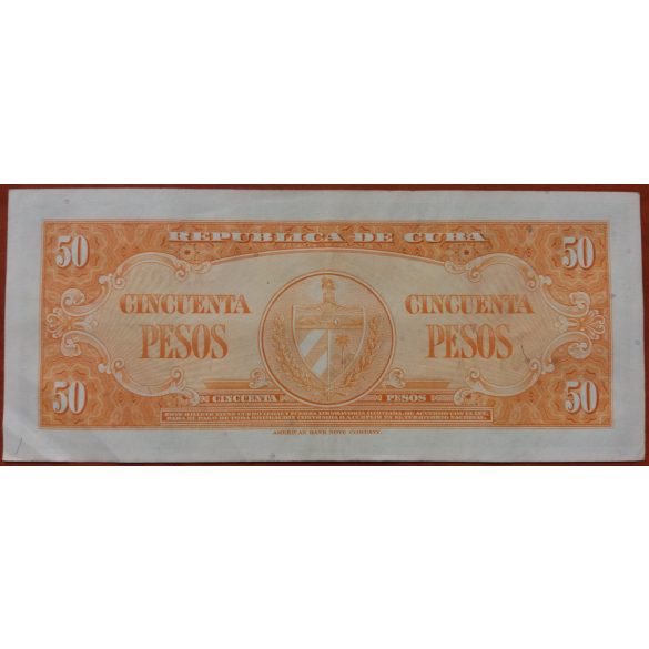 Cuba 50 Pesos 1950 VF+