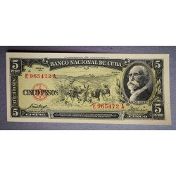 Cuba 5 Pesos 1958 Unc-