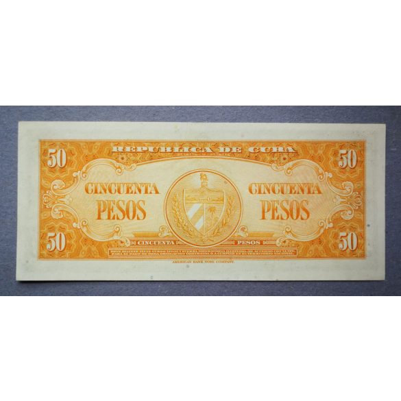 Cuba 50 Pesos 1958 Unc