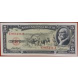Cuba 5 Pesos 1958 aUNC+