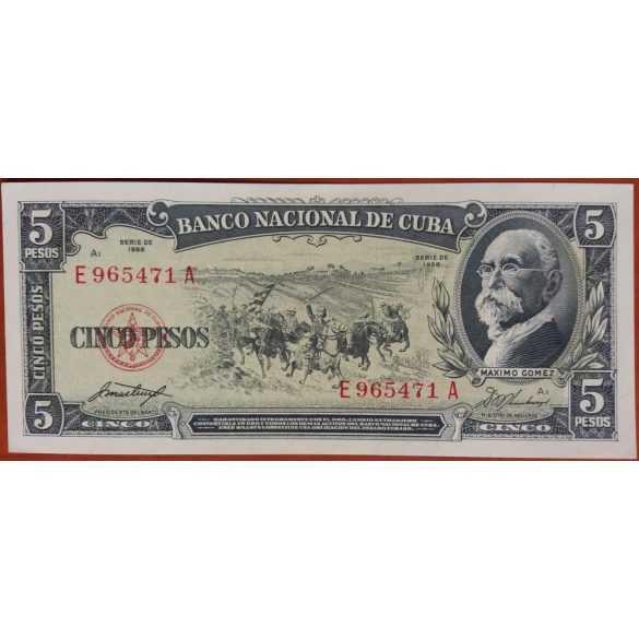 Kuba 5 Pesos 1958 aUNC+