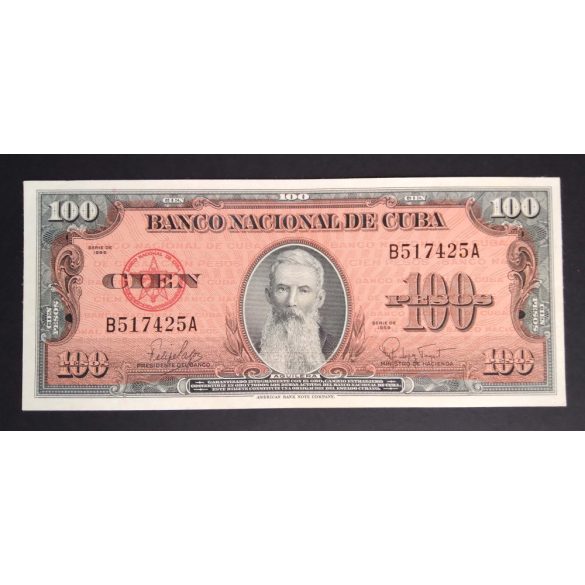 Cuba 100 Pesos 1959 Unc