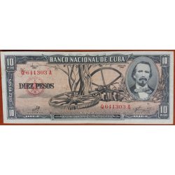 Cuba 10 Pesos 1960 VF+