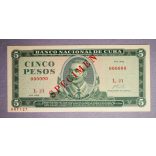 Cuba 5 Pesos 1968 Unc - specimen