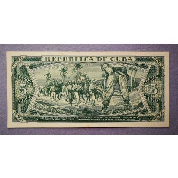 Cuba 5 Pesos 1968 Unc - specimen