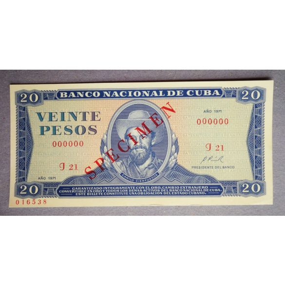 Kuba 20 Pesos 1971 Unc - minta