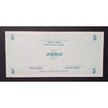Cuba 5 Pesos 1985 Unc
