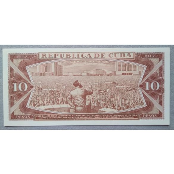 Cuba 10 Pesos 1989 Unc