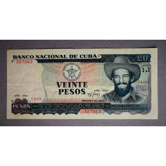 Kuba 20 Pesos 1991 F+