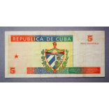 Cuba 5 Pesos 1994 F