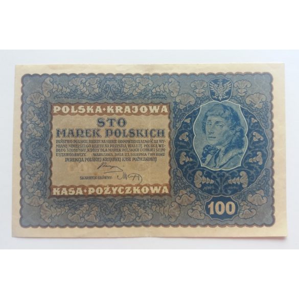 Lengyelország 100 marek 1919 XF