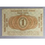 Poland Lithuania Germany accupation 1 Ruble 1916 VF