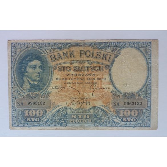 Poland 100 zlotych 1919 VG