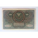 Poland 500 marek 1919 XF-