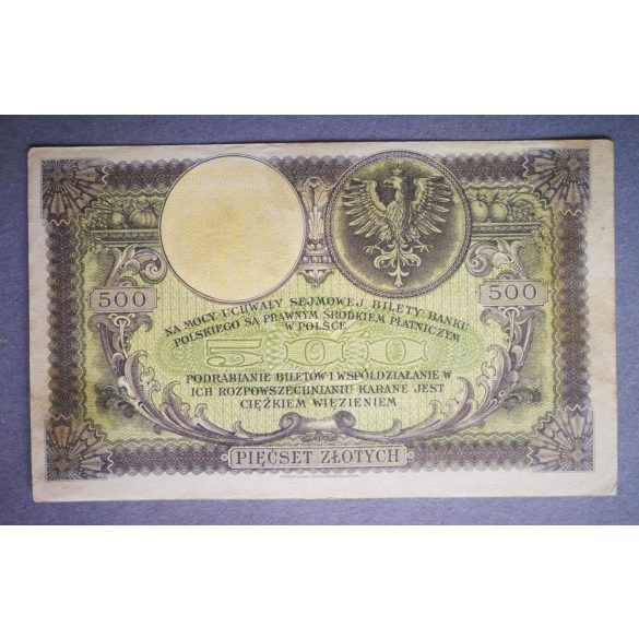 Lengyelország 500 Zlotych 1919 XF