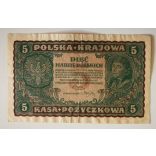 Poland 5 Marek 1919 F