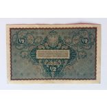 Lengyelország 1/2 marki 1920 F