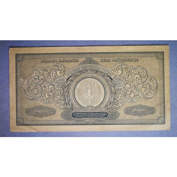 Poland 250000 Marek 1923 VF