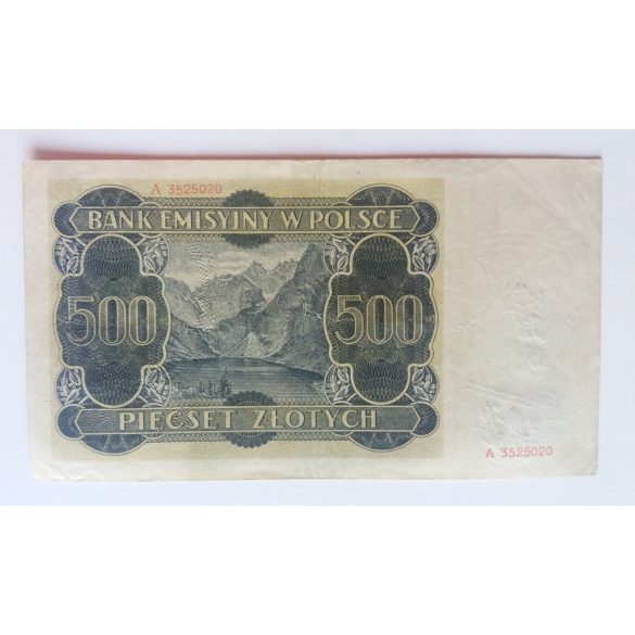 Poland 500 zlotych 1940 VF