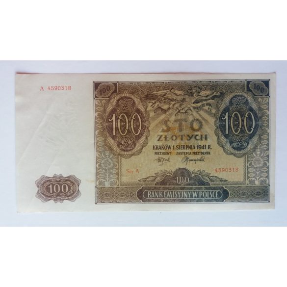 Lengyelország 100 zlotych 1941 XF